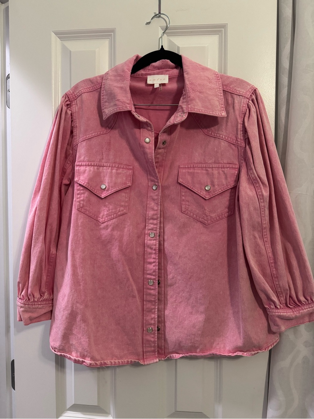 entro Pink Button-Down Western Shirt